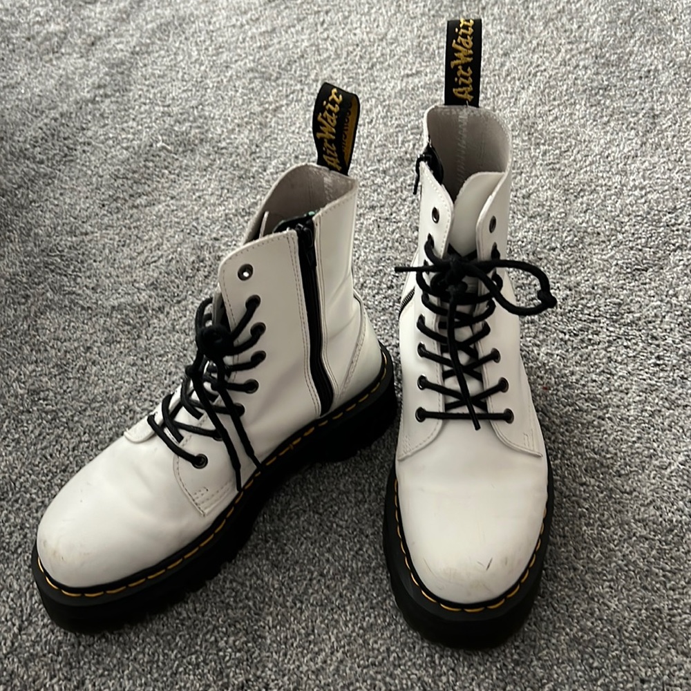 White dr martens Jadon boots